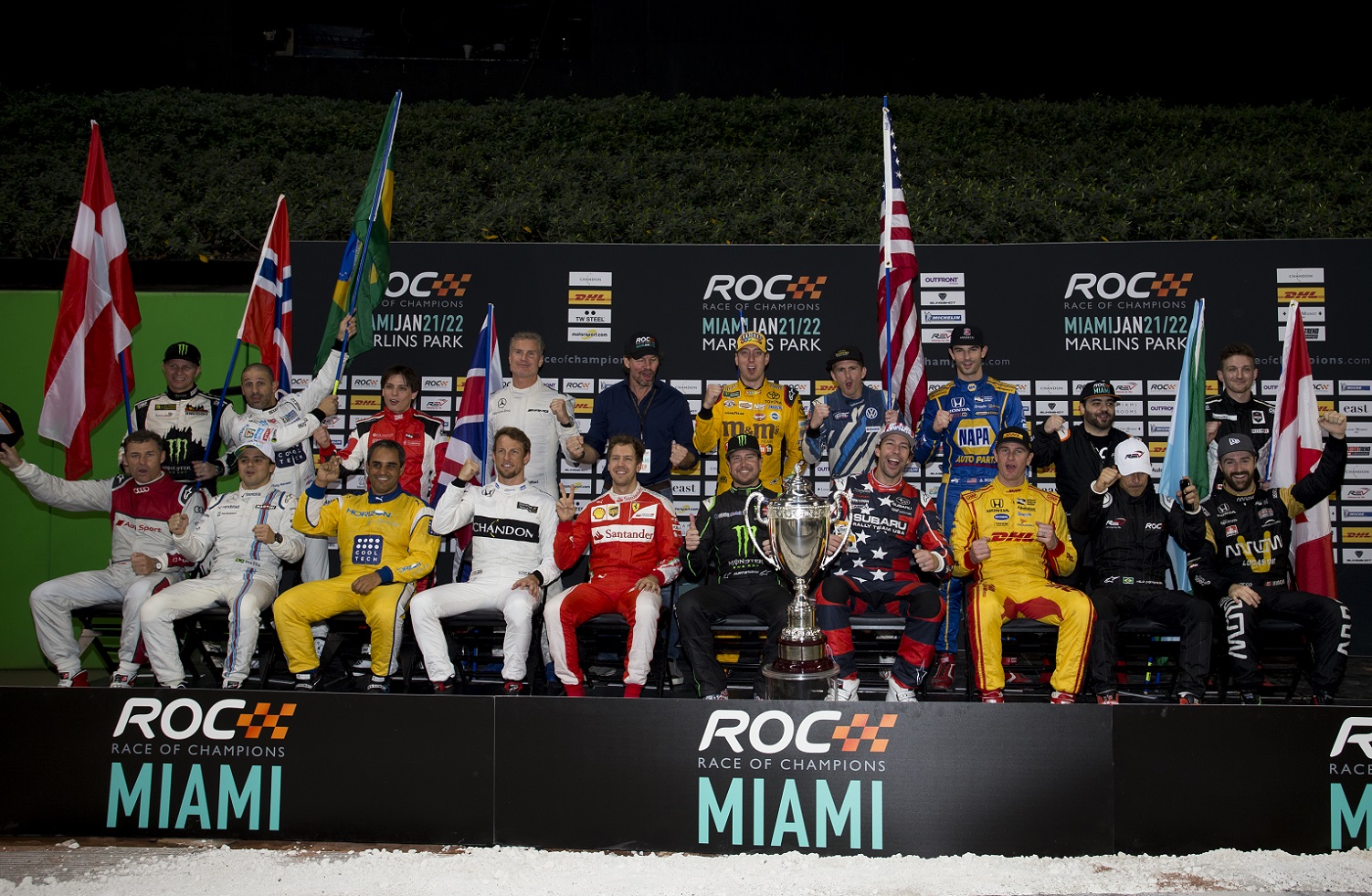Los participantes en la edición 2017 del evento. FOTO: Race of Champions