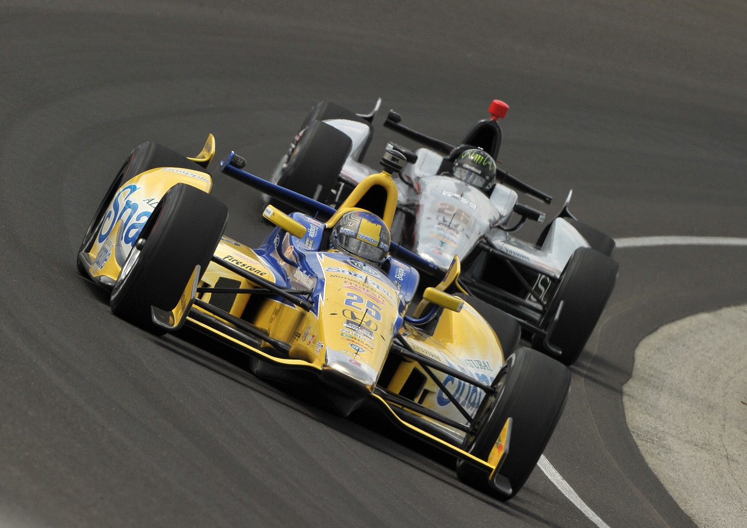 Marco Andretti y Kurt Busch (FOTO: Dan Boyd/INDYCAR)