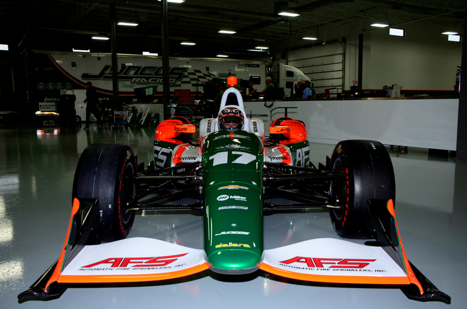 Sebastián Saavedra, piloto del monoplaza No. 17 de Juncos Racing, el cual tiene auspicio de AFS Racing (FOTO: Eric Schwartzkopf)