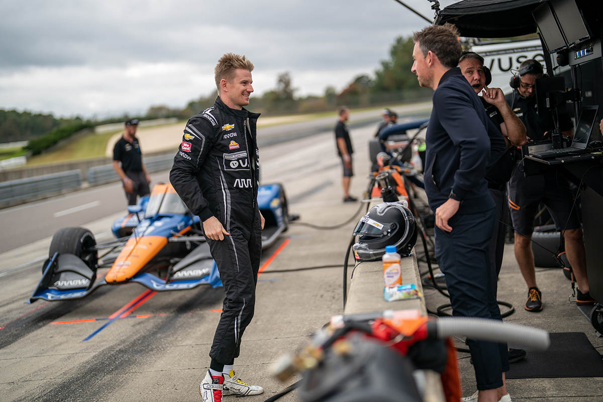 Nico Hulkenberg manejó el No. 7 de ARROW McLaren SP en Alabama, en su primera prueba con un IndyCar (FOTO: INDYCAR/PEC)