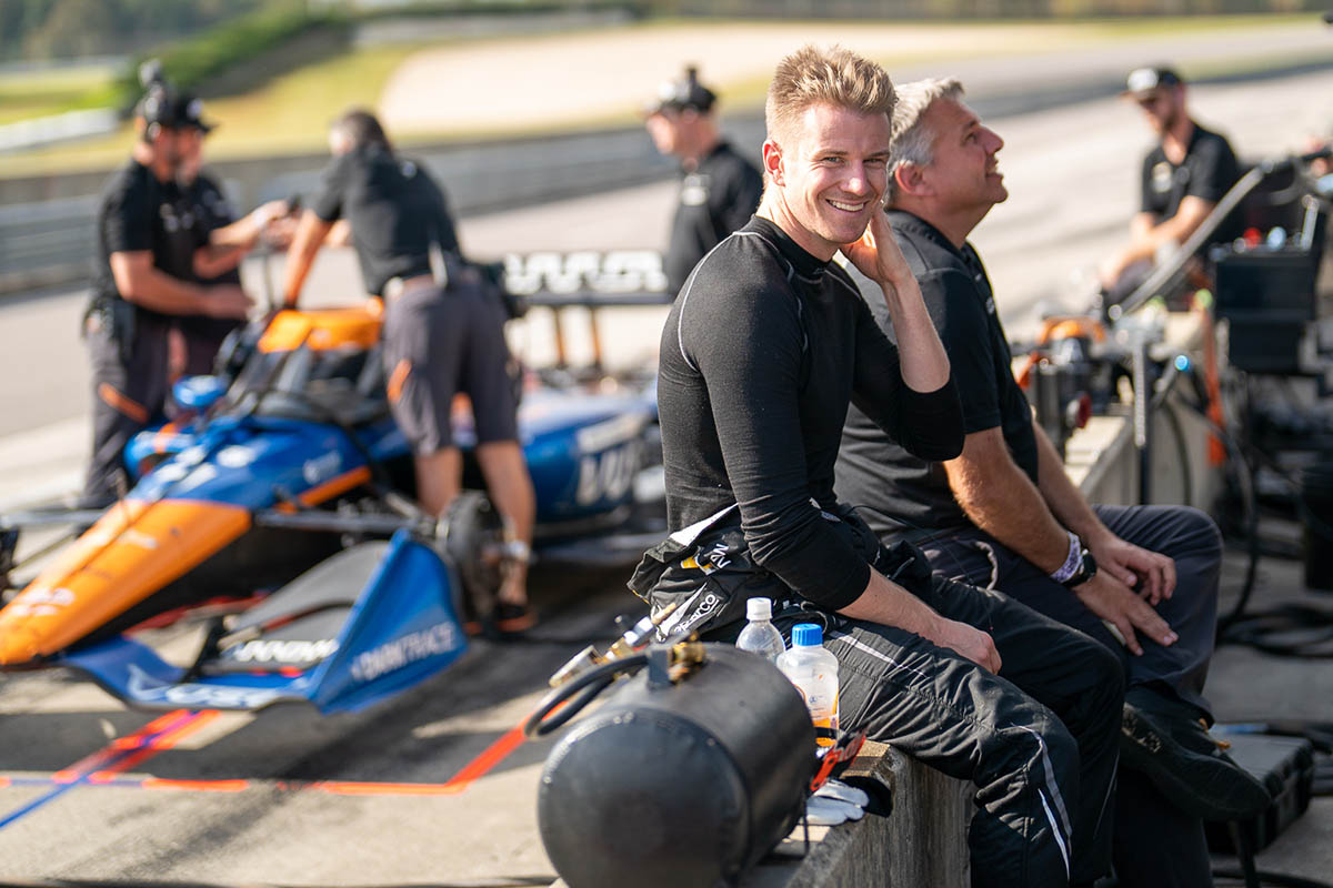 Nico Hulkenberg manejó el No. 7 de ARROW McLaren SP en Alabama, en su primera prueba con un IndyCar (FOTO: INDYCAR/PEC)