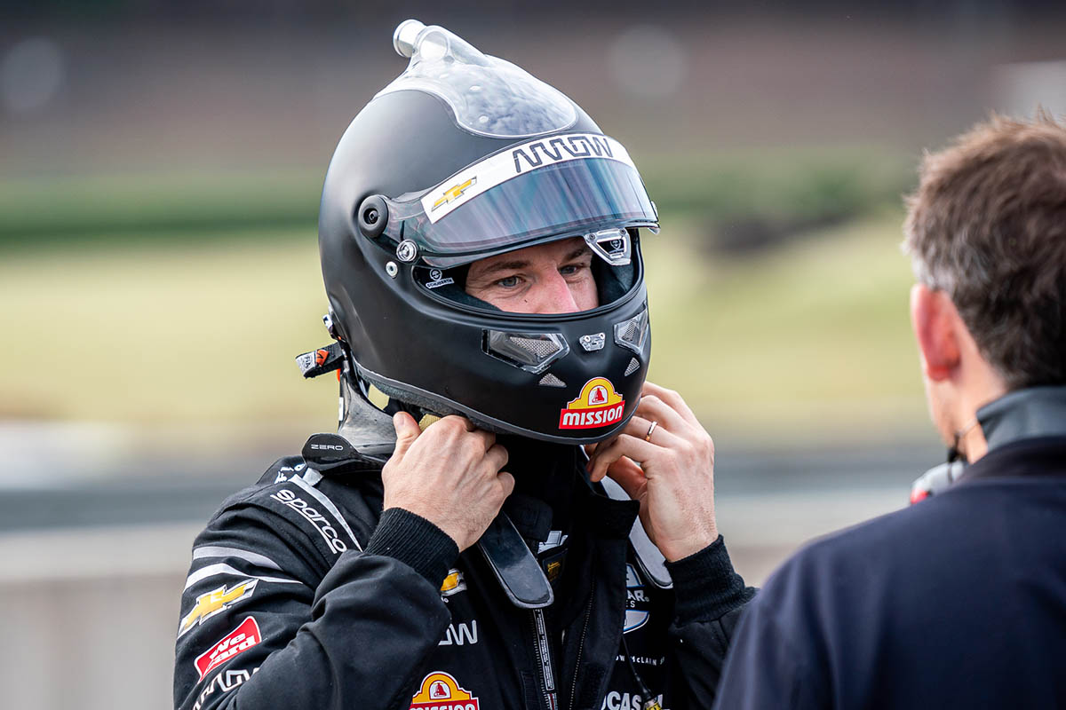 Nico Hulkenberg manejó el No. 7 de ARROW McLaren SP en Alabama, en su primera prueba con un IndyCar (FOTO: INDYCAR/PEC)