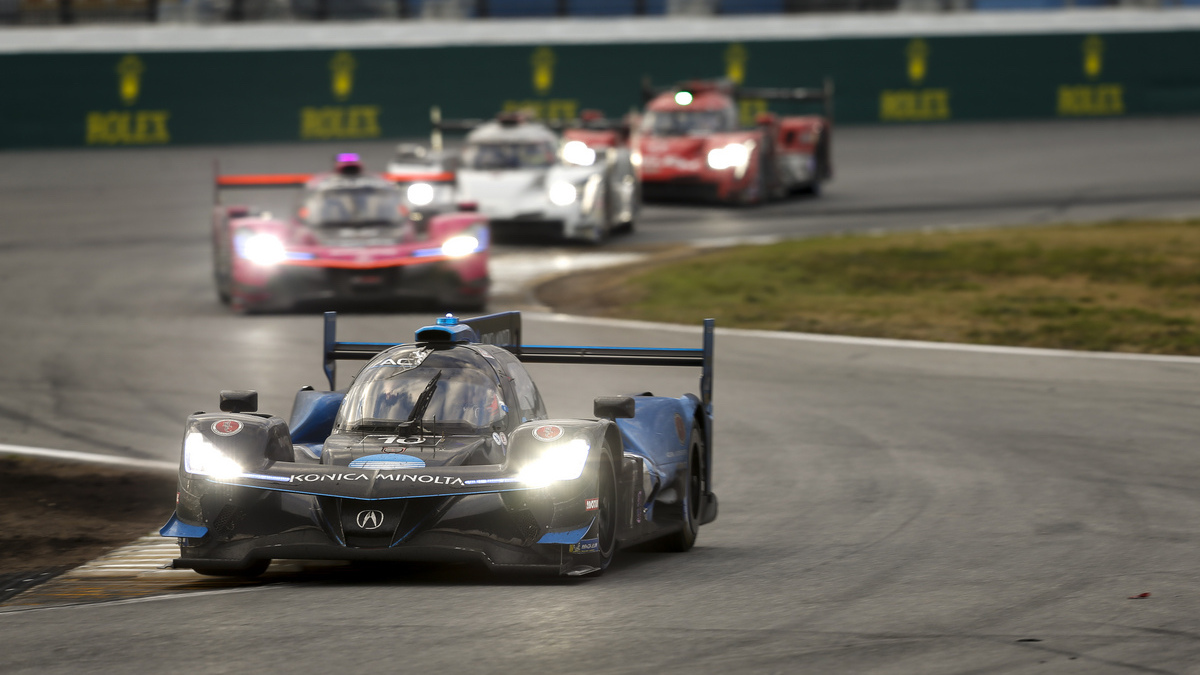 El Acura ARX-05 Acura DPi que Helio Castroneves, Alexander Rossi, Filipe Albuquerque y Ricky Taylor manejaron a la victoria en las "24 Horas de Daytona" de 2021 (FOTO: Honda)