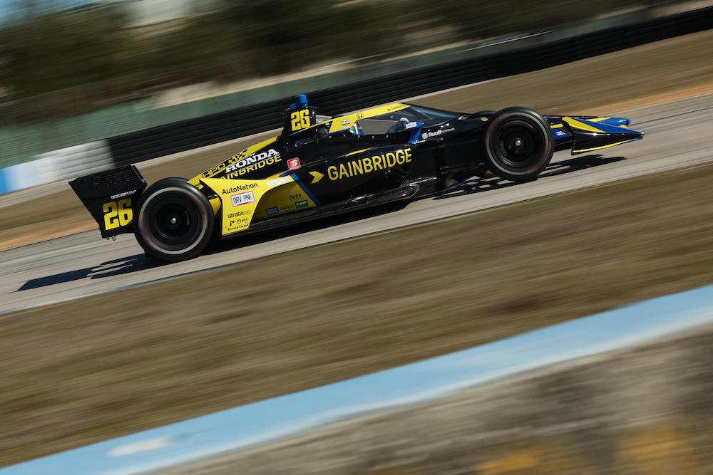 Colton Herta (No. 26 Honda de Andretti Autosport) durante el Día 1 de pretemporada 2022 de IndyCar en Sebring (FOTO: Penske Entertainment/Chris Owens)