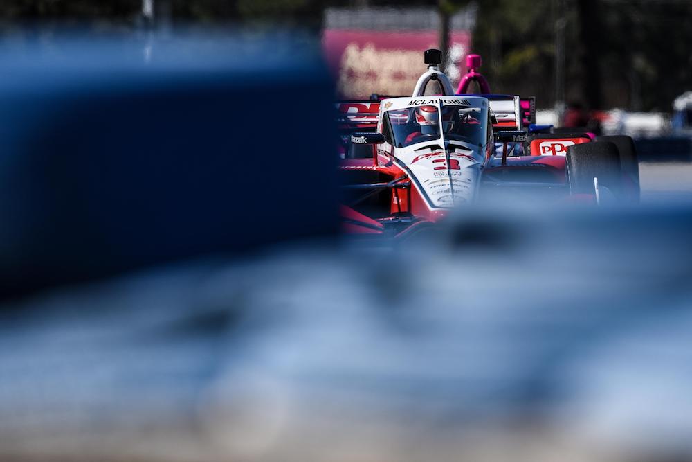 Scott McLaughlin (No. 3 Chevrolet de Team Penske) durante el Día 1 de pretemporada 2022 de IndyCar en Sebring (FOTO: Penske Entertainment/James Black)