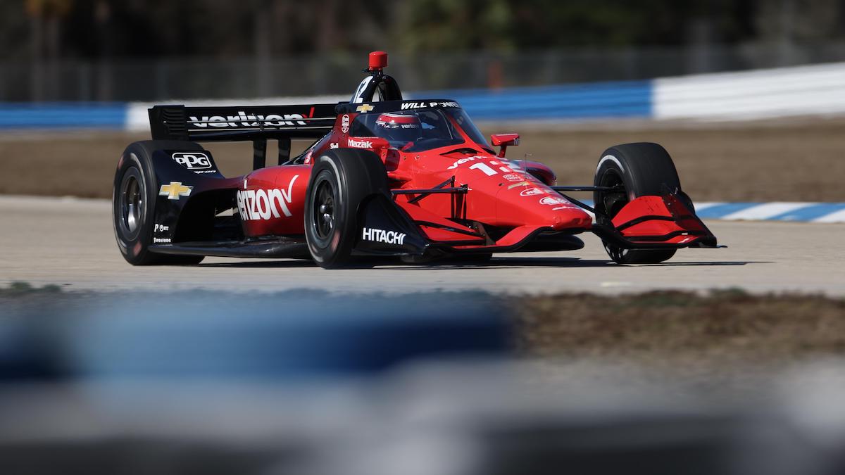 Will Power (No. 12 Chevrolet de Team Penske) durante el Día 1 de pretemporada 2022 de IndyCar en Sebring (FOTO: Penske Entertainment)