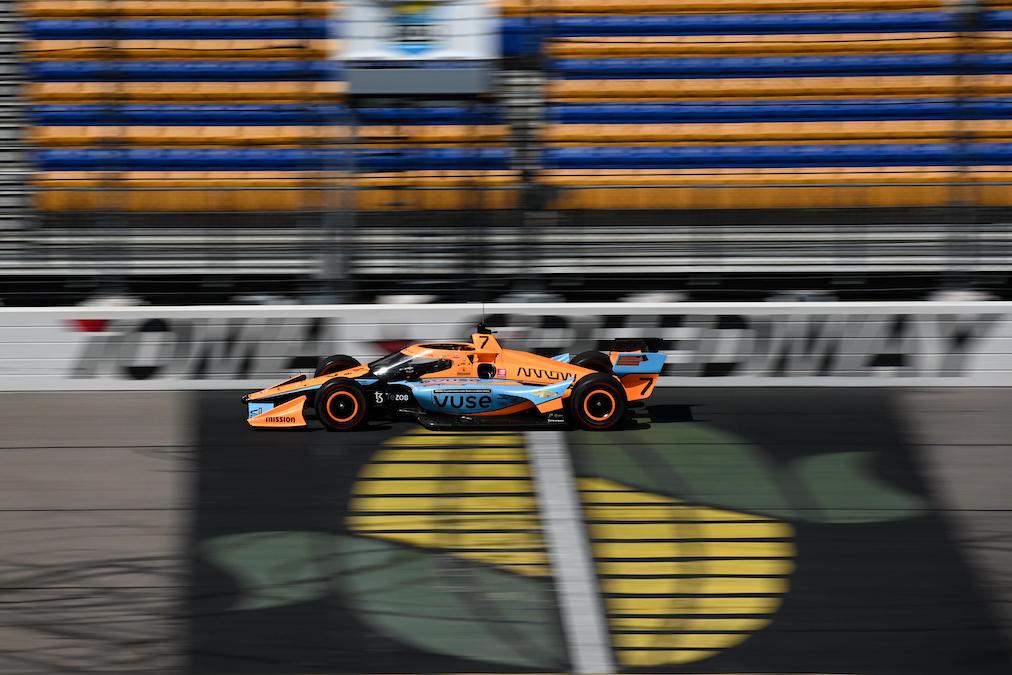 Felix Rosenqvist (ARROW McLaren SP) en la prueba privada de IndyCar en Iowa Speedway (FOTO: Penske Entertainment)