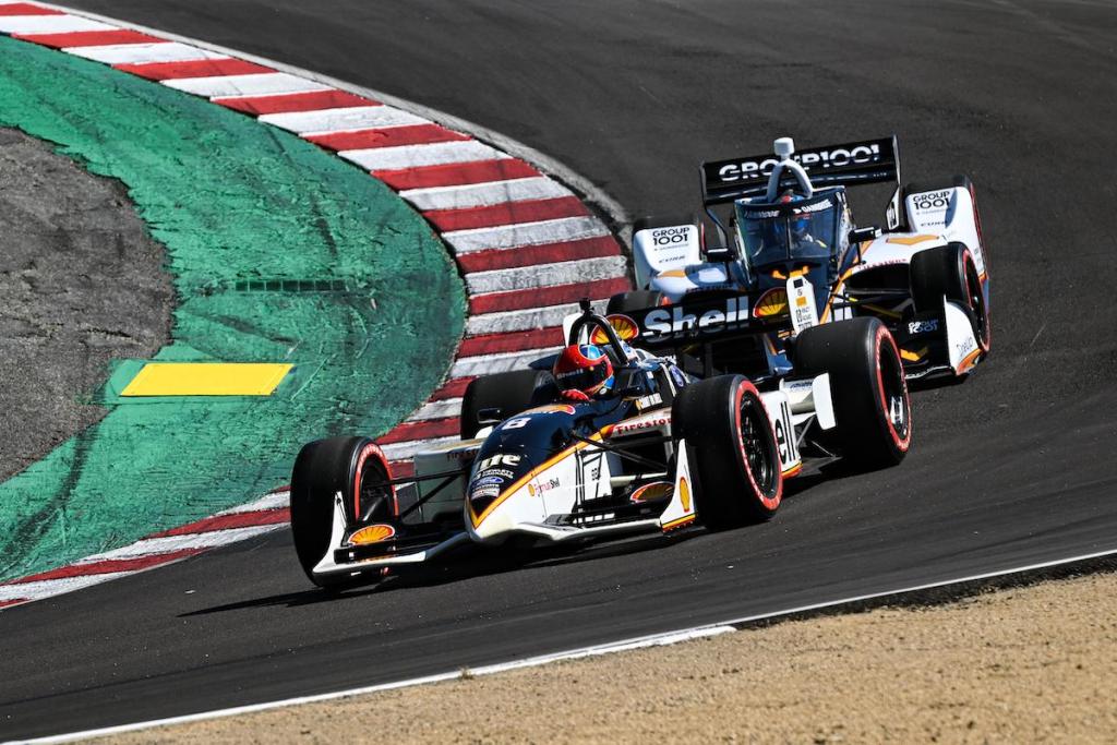 Bryan y Colton Herta, cada uno al volante del Reynard 98i Ford-Cosworth y el Dallara IR-18 de Andretti Autosport (FOTO: Penske Entertainment/James Black)