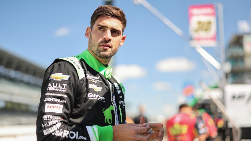 Accidente de VeeKay en arranque de calificación de Indy 500 (FOTO: Chris Owens/Penske Entertainment)