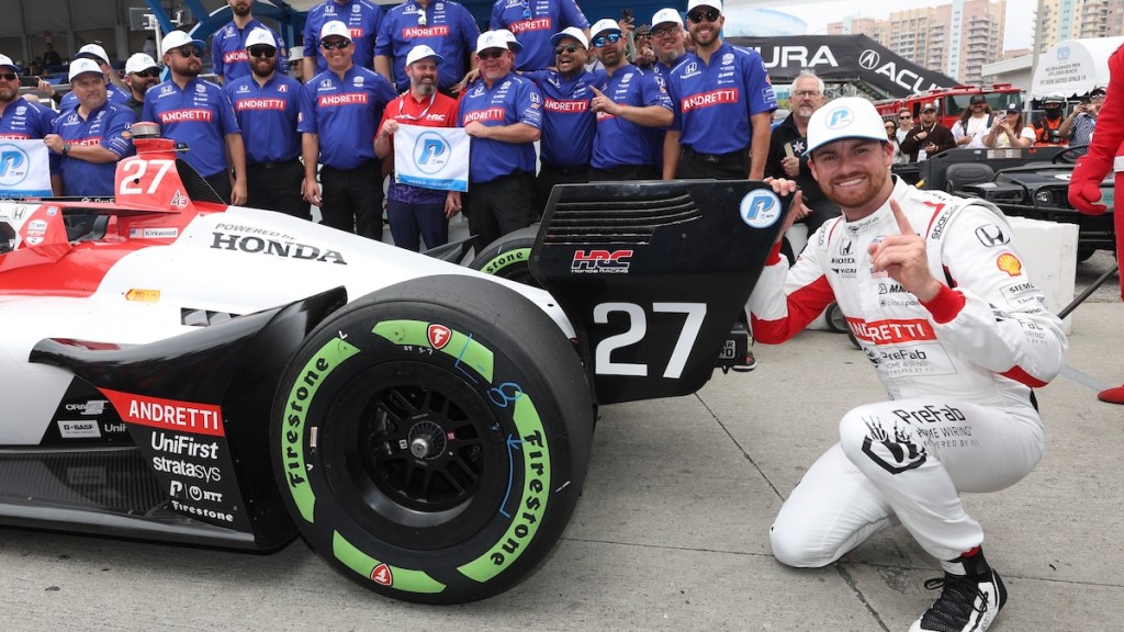 Kyle Kirkwood en la pole, 1-2 de Andretti en la parrilla del GP de Long Beach 2025 (FOTO: IMS Photo)
