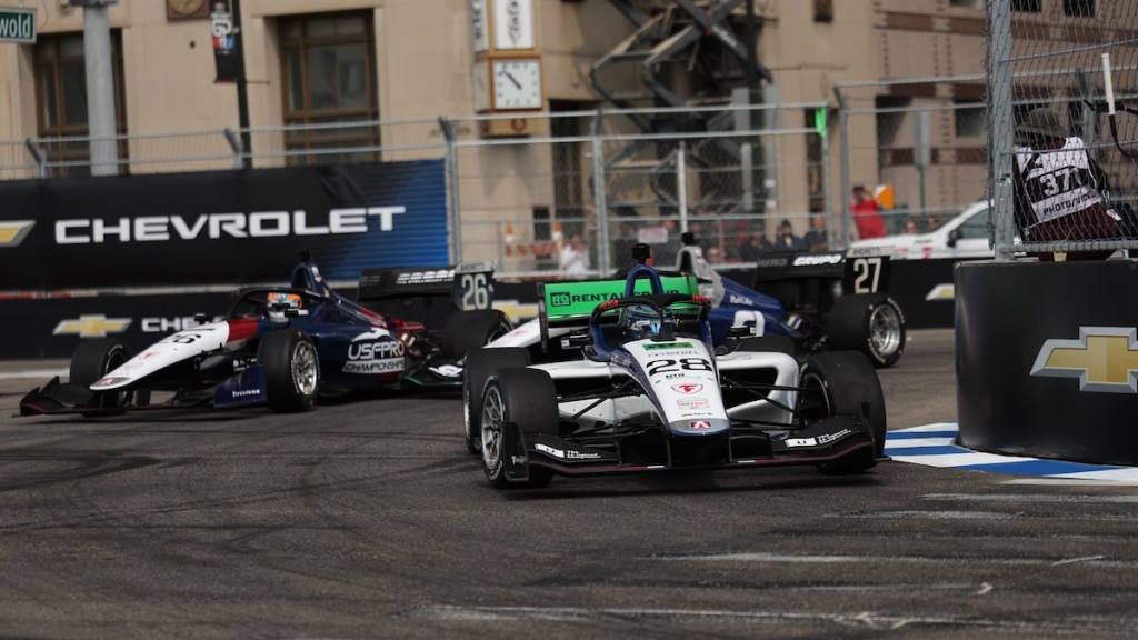 INDY NXT: Dennis Hauger sobrevive al caos para dominar Detroit (FOTO: Chris Owens/IMS Photo)